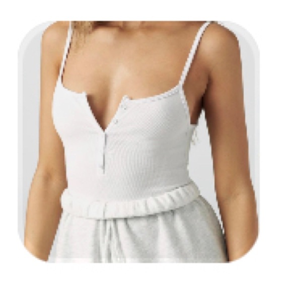 Joah Brown Henley tank in WHITE*** - Picture 2 of 5